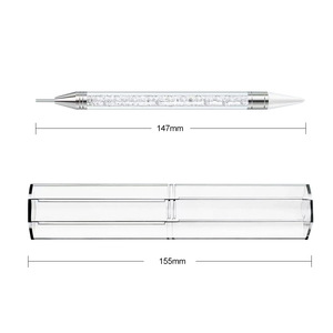 Dual-Head Metal Dotting Pen <b>Nail</b> Art Wax Drill Point Brush Rhinestone Picker Manicure Painting Detailing Tool Salon Handle - Product Image 4