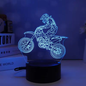 Lampe de nuit LED en acrylique 3D à illusion optique, série Racing 7/16 couleurs, design anime, télécommande, intensité réglable, pour chambre à coucher - Product Image 6