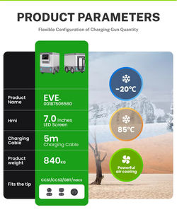 Nouvelle borne de recharge rapide pour véhicules électriques Daoyu DY-EV-60 60kW LiFePO4 DC, compatible CCS1 CCS2, avec contrôle par application et protection IP54 - Product Image 5