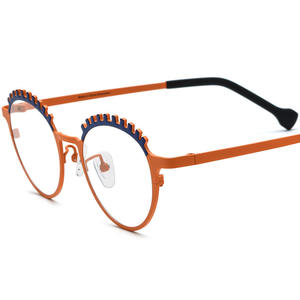 กรอบแว่นตาไทเทเนียม DOISYER ลายปะติดสีสันสดใส สำหรับผู้หญิง ปี <span class=keywords><strong>2025</strong></span> ดีไซน์ใหม่ สไตล์วินเทจ ทรงแคทอาย คุณภาพสูง - Product Image 6