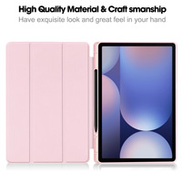 Étui de protection antichoc pour tablette intelligente avec support pliable et porte-stylet pour Samsung Galaxy Tab S11 S10 S9 FE A11 A11 Plus 11 12.4 13