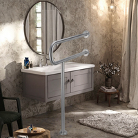 Barre d'appui murale antidérapante en acier inoxydable, design moderne et écologique, pour personnes âgées et handicapées, pour la sécurité dans la salle de bain et les toilettes