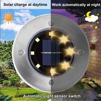 Lumière LED solaire étanche IP68 pour extérieur, avec télécommande, pour allée, jardin, cour, aménagement paysager