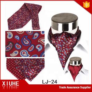 100% Seda 3 Plisado Paisley Ascot Cravat para Hombre. - Product Image 3