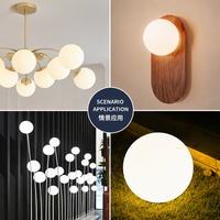 Abat-jour en verre givré soufflé à la main personnalisé G9/E14/E27 pour lustre et luminaire suspendu