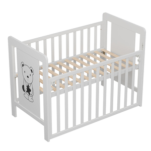 Cuna de Madera de Lujo con Ilustración de Oso, Barandilla Desmontable, Cuna para <span class=keywords><strong>Dormir</strong></span> Junto a los Padres, Altura Ajustable, Diseño Minimalista para Guardería, Pedido al por Mayor - Product Image 4