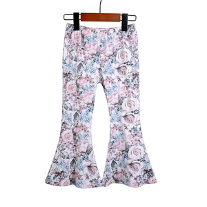 Pantalons pour enfants, pantalons décontractés pour filles, pantalons évasés classiques personnalisés, vêtements en coton, fabrication en usine, faible MOQ - Product Image 1