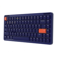 Nouveau clavier de bureau sans fil 2,4 GHz à 84 touches en alliage d'aluminium, à profil bas, avec interrupteurs mécaniques, rétroéclairage LED, hot-swap, triple mode
