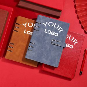 Custom Notebook Logo 2026 New Design A5 Journals Customized With <b>Diary</b> Embossed Pu Leather Notebooks - Product Image 1