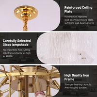 Nouvelle conception de luminaire suspendu d'intérieur, luminaire décoratif, luminaire pour hall d'hôtel, villa, salon, lustre en cristal de luxe