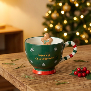 500ml Christmas Ceramic Stoneware Coffee <b>Mug</b>-Reusable Food Safe Customizable - Product Image 1