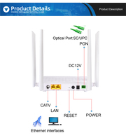 BT-PON BT-718XR 2GE 2.4G 5.8G WiFi 5 RF AC1200 Dualband Router tek PON portu GPON EPON ONU CATV kablosuz
