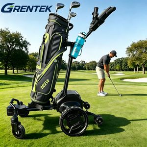 Nouveau chariot de golf électrique léger AI à 6 roues, télécommandé, pliable, avec batterie au lithium et support parapluie - Product Image 2