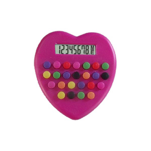 Heart Shaped Calculator 8 Digit Colorful Buttons Battery Powered For Students - Product Image 5