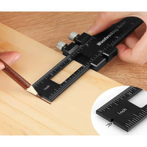 مسطرة T دقيقة للجيب-أداة قياس احترافية لأعمال النجارة لصنع الخزانات والأثاث - Product Image 1