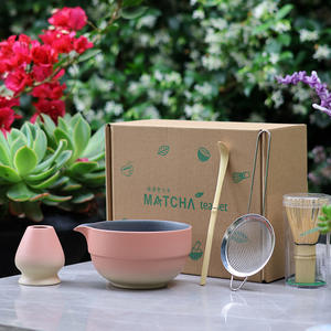 Direkt verkauf umwelt freundliches 5-teiliges modernes Keramik-Matcha-Teeset mit Schneebesen-Stands chale, inspiriert von der Song Dynasty Tea Ceremony - Product Image 6