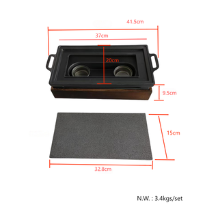 Offerta Speciale <span class=keywords><strong>JINXING</strong></span> KB06 Set di Piastre in Pietra Lavica Naturale Antiaderenti per Bistecche con Supporto in Legno per Barbecue - Product Image 6