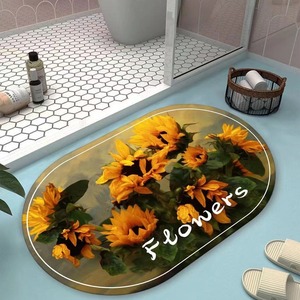 Tapis de bain Meng Yujia 40x60cm 50x80cm antidérapant, imperméable, pour cuisine, salle de bain, entrée, en tissu technique, lavable à la main - Product Image 2