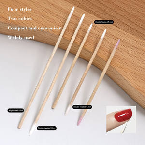 100 unids/bolsa puntas de uñas rosas hisopo de madera palos de limpieza Punta de brote 7cm/10cm cabeza de algodón de madera <span class=keywords><strong>manicura</strong></span> removedor de esmalte de uñas herramienta de uñas - Product Image 3