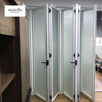Portes intérieures modernes personnalisées en aluminium fabricant de portes pivotantes en verre pour la maison portes coulissantes pliantes de placard coupe-vent