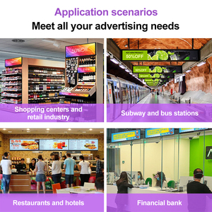 23.1 29 35 46.6 58.4 pouces Hd étagère écran de signalisation numérique étiré barre tactile Lcd publicité lecteur vidéo écran Lcd extensible - Product Image 3