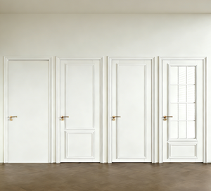 OPPOLIA Puerta de Madera Maciza de Estilo Francés Personalizada y Moderna para Casa o Villa, Puertas de Madera de Alta Resistencia con Acabado Lacado de Alto Brillo para Interiores - Product Image 5