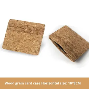 Porte-cartes en grain de liège naturel avec plusieurs fentes pour cartes PU pour bus IC et cartes bancaires Produit de commerce extérieur - Product Image 6