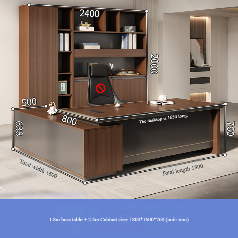 Single Cabinet Desk+2.4m Cabinet