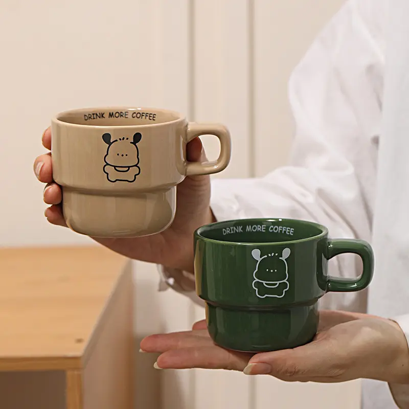 250mlアラビアセラミックエスプレッソコーヒーカップカスタム手作り粘土ラテカップ卸売色コーヒーマグ
