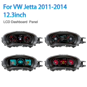 หน้าปัดดิจิตอลรถยนต์ขนาด 12.3 นิ้ว รุ่นใหม่ สำหรับรถยนต์ Volkswagen VW Jetta ปี 2011 2014 จอ LCD แดชบอร์ดแบบเสมือนจริง หน้าจอแสดงผลแบบ Ghost Screen พร้อมมาตรวัดระยะทางและความเร็ว - Product Image 1