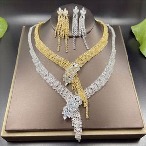 Handmade Bridal Stainless Steel Jewelry <b>Set</b> Gold Plated Crystal Yellow Rhinestone Necklace Earrings Ring & <b>Bracelet</b> Zircon Stone - Product Image 1