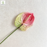 Bunga Anthurium Plastik 3D Artificial Grosir, Sentuhan Realistis untuk Dekorasi Rumah, Pesta Pernikahan, Hiasan Meja