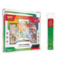 Étui de présentation en acrylique de haute qualité pour collection d'illustrations Pokémon Ascended Heroes First Partner avec couvercles magnétiques