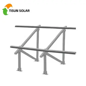 完整的Tisun瓦屋顶太阳能安装支架钢旋转光伏农场安装支架供应商