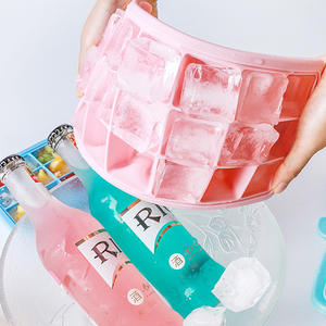 Molde de silicona para hacer cubitos de hielo con tapa, 24 rejillas, para bricolaje. - Product Image 3