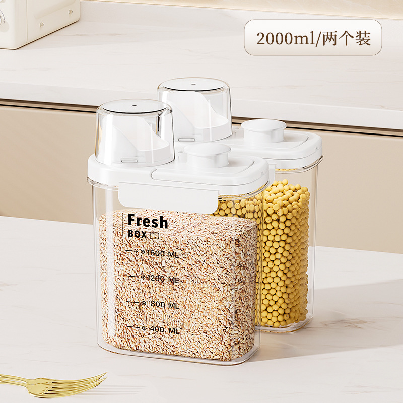 qualité alimentaire-blanc pur-2000 ml-paquet de deux