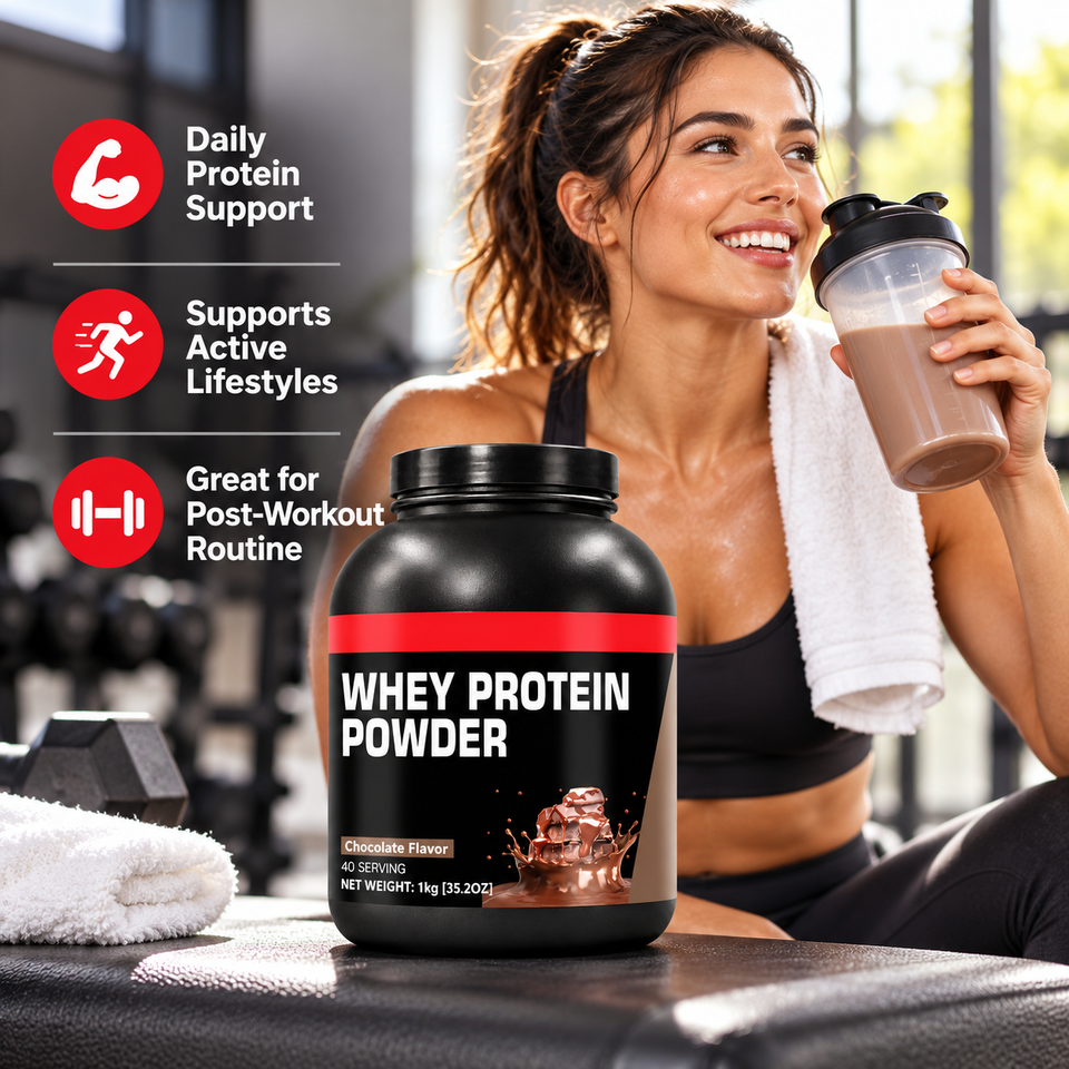 OEM Private Label Whey Protein Powder 1kg Chocolate Flavor Muscle ...
