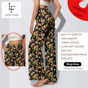 महिलाओं की उच्च कमर वाली चौड़ी लेगिंग पैंट, कस्टम स्ट्रीटवियर के लिए नरम लोचदार कैजुअल पैलेज़ो ट्राउजर, अनुकूलित महिलाओं की पैंट - Product Image 1