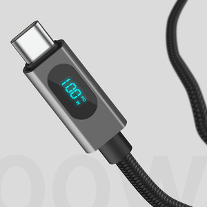 <span class=keywords><strong>สาย</strong></span> USB อัจฉริยะแบบพกพา100วัตต์5A <span class=keywords><strong>ชาร์จ</strong></span>เร็วสำหรับโทรศัพท์มือถือซัมซุง Type-C พร้อมแจ็กเก็ตไนลอนความยาว1ม. สำหรับการใช้งานในคอมพิวเตอร์ - Product Image 4