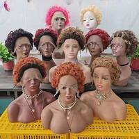 Pelucas de cabello humano rizado corto 13x4 HD frente de encaje sin pegamento 250% densidad brasileño onda de agua Pixie corte prearrancado negro Natural