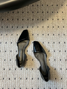 Toreme Xăng đan ba lê đế bằng đơn phong cách Retro cho nữ dép xỏ ngón vuông nhỏ bằng da thật phong cách Pháp mùa hè - Product Image 3