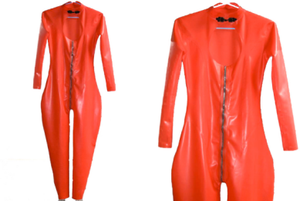 Roter Latex-Catsuit Sexy Latex-Catsuits Catsuit mit Kondom - Product Image 3