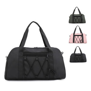 Sac de sport unisexe personnalisé avec logo, géométrique, grande capacité, sac de voyage, compartiment à chaussures, imperméable, en tissu Oxford, tendance - Product Image 1