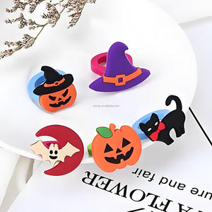 Halloween Funny DIY Customizable Ghost Bat Pumpkin Cartoon Eco-Friendly UV Printed PVC <strong>Promotional</strong> Keychain <strong>Hanger</strong> Modern 5x2.5 - Product Image 5