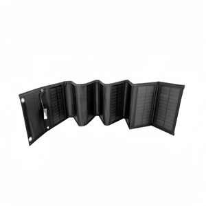 Chargeur solaire portable monocristallin 25W avec MPPT pour la recharge de téléphones portables en extérieur pendant la randonnée, emballage pliable - Product Image 4