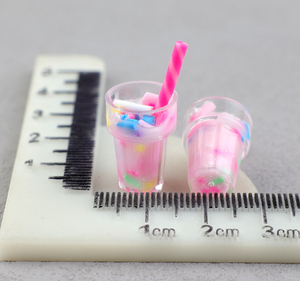 Miniatures de thé au lait pour maison de poupée, figurines de fées mignonnes, bouteilles de boisson, artisanat en résine pour accessoires de porte-clés DIY - Product Image 4