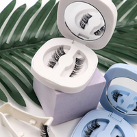 Extensions de Cils Magnétiques Souples Vente en Gros Fait à la Main Style Naturel Kit de Maquillage de Marque Privée avec Applicateur de Logo Personnalisé