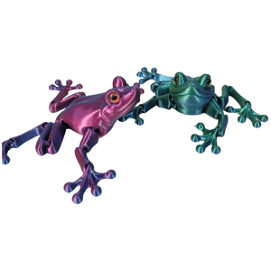 Figuras de acción de rana de plástico impresas en 3D con articulaciones giratorias y flexibles - Juguete educativo antiestrés para niños - Product Image 4