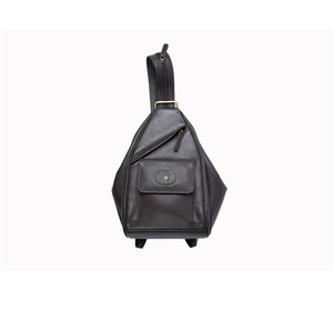 Genuine Leather Zipper Sling Bag <b>for</b> <b>Men</b> Stylish Crossbody Shoulder Bag Compact Travel Everyday Carry Other <b>Backpacks</b> - Product Image 1