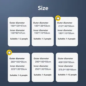 Bể tắm không bơm hơi mới nhà trên mặt đất bể bơi có thể gập lại Bể tắm nước đá bơi ngoài trời di động - Product Image 5